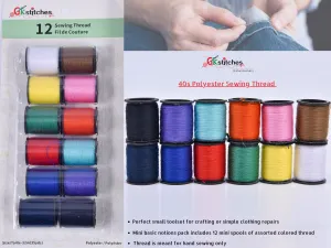 12 pieces sewing threads pack