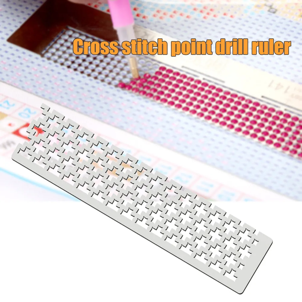 125 Diamond Painting Tools Square Drill Cross Stitch Point Drill Ruler (A)