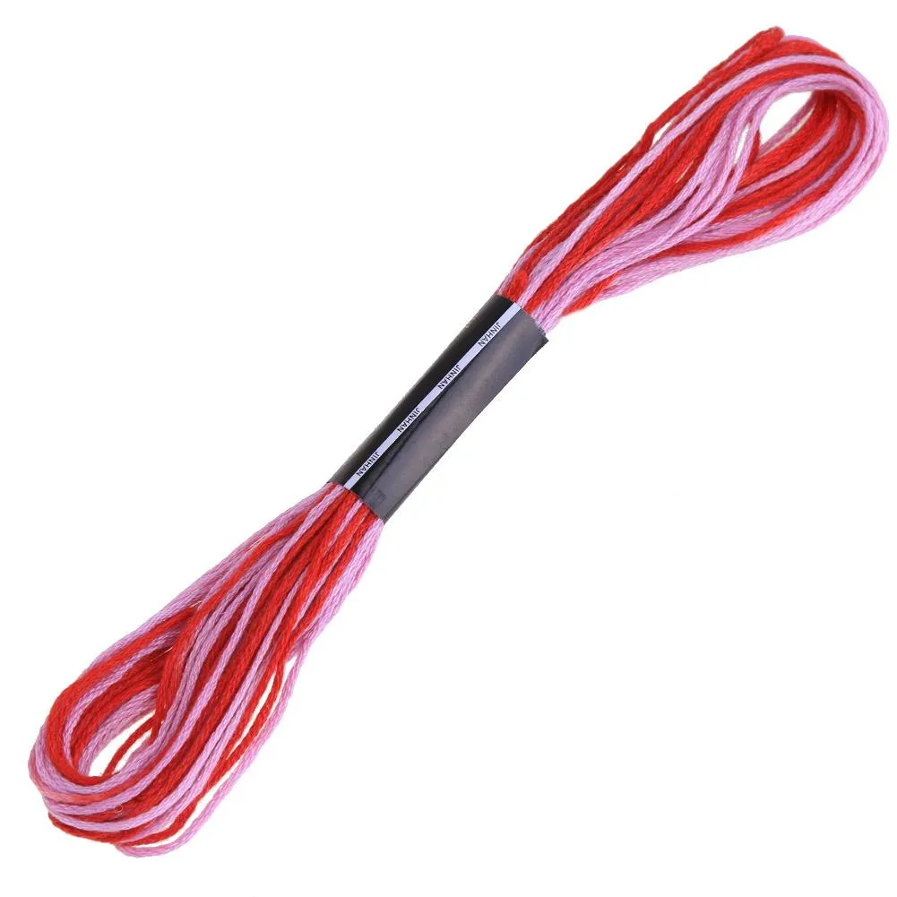 12pcs Durable Polyester Dyeing Line Sewing Cross Stitch Embroidery Threads