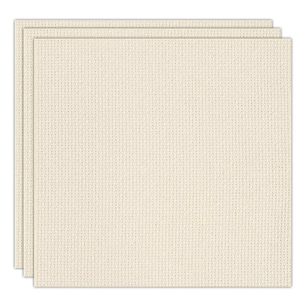 3 pcs 11 Count Embroidery Cross Stitch Fabric for Embroidery Beginner (20x20in)