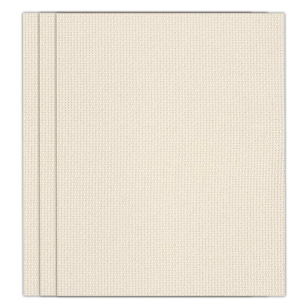 3 pcs 11 Count Embroidery Cross Stitch Fabric for Embroidery Beginner (20x24in)