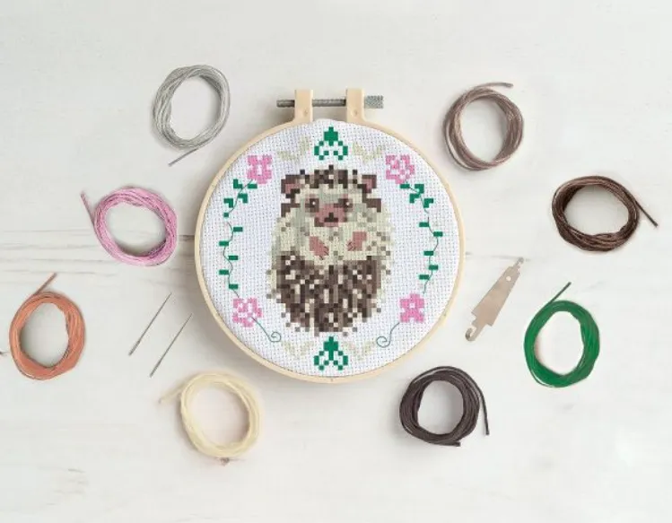 5" Cross Stitch Kit - Hedgehog