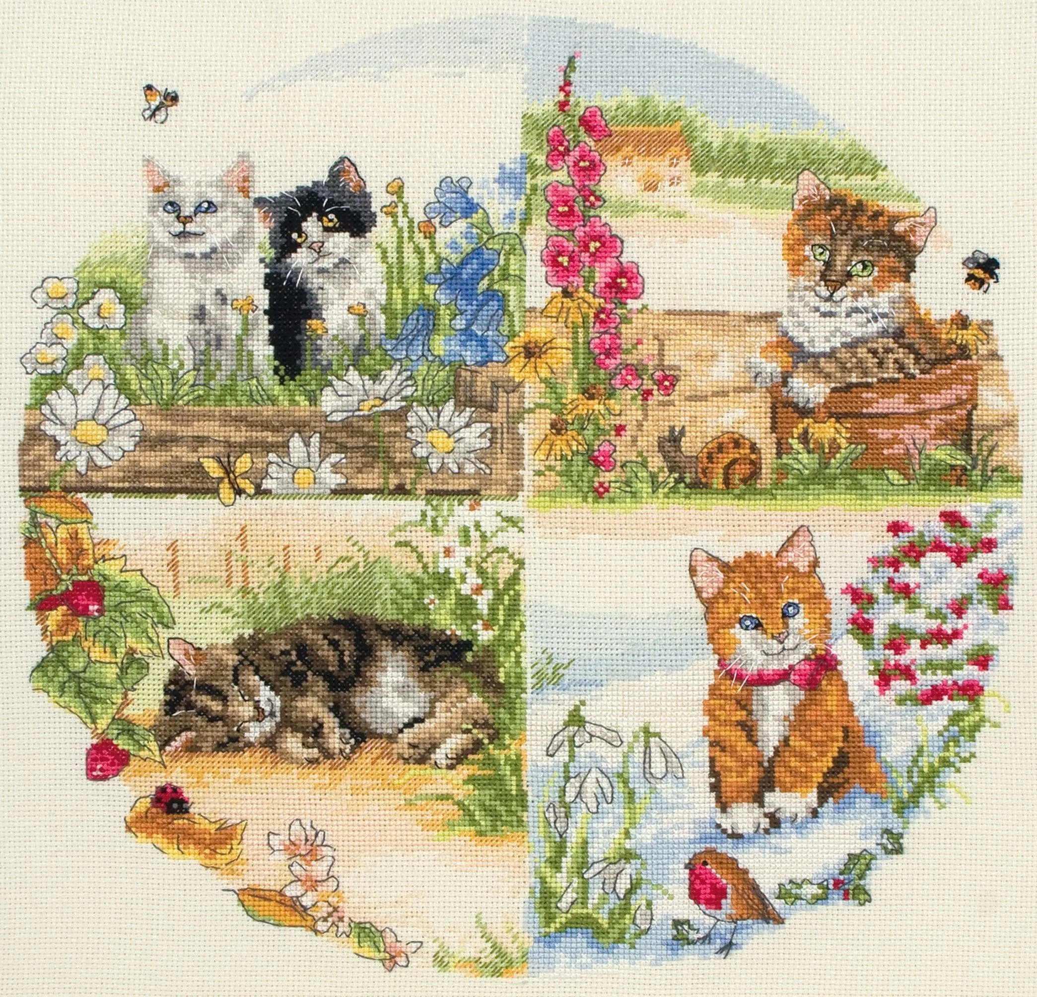 Anchor Cross Stitch Kit - Cats and Seasons, PCE895