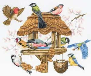 Anchor Essentials Cross Stitch Kit - APC942, Bird Table