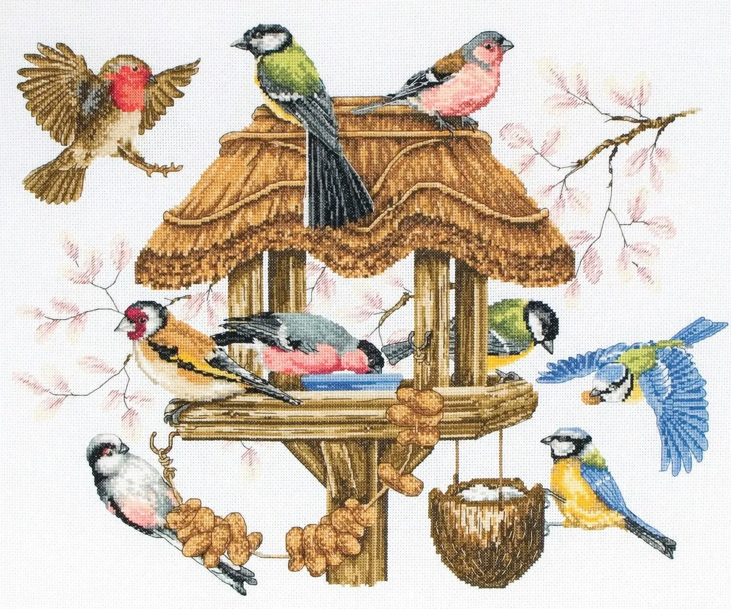 Anchor Essentials Cross Stitch Kit - APC942, Bird Table
