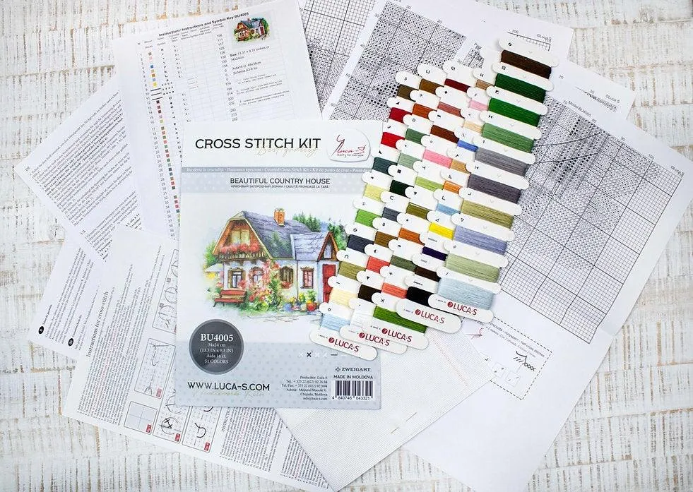 Beautiful Country House BU4005L Counted Cross-Stitch Kit