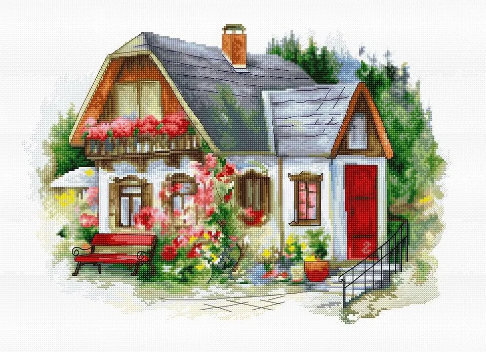 Beautiful Country House BU4005L Counted Cross-Stitch Kit