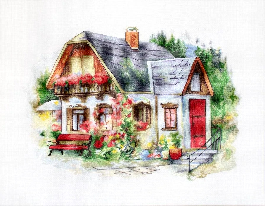 Beautiful Country House BU4005L Counted Cross-Stitch Kit