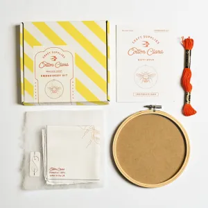 Bee Embroidery Kit (Orange   White)