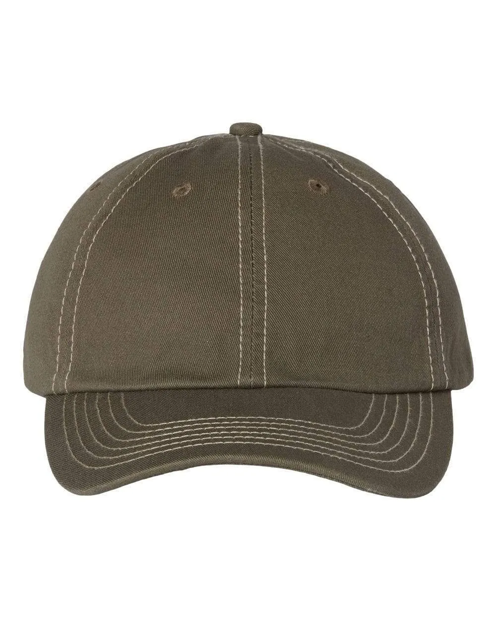 Bio-Washed Classic Dad's Cap w/ Contrast Stitch