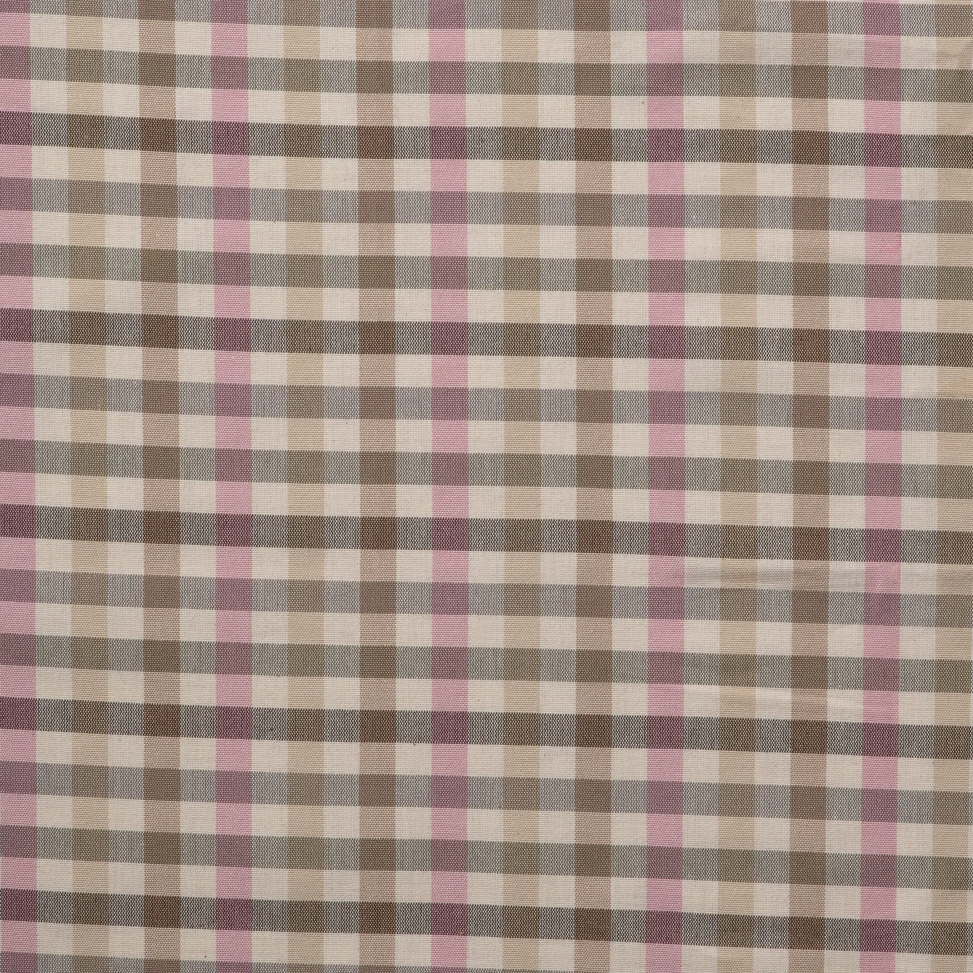 Blind Dresser Check Organic Cotton Dusky Pink