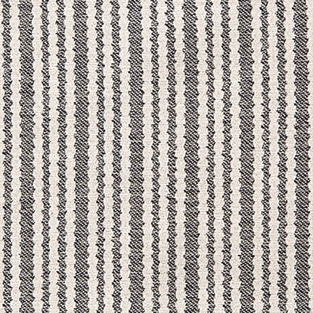 Blind Scallop Stripe Cotton Black