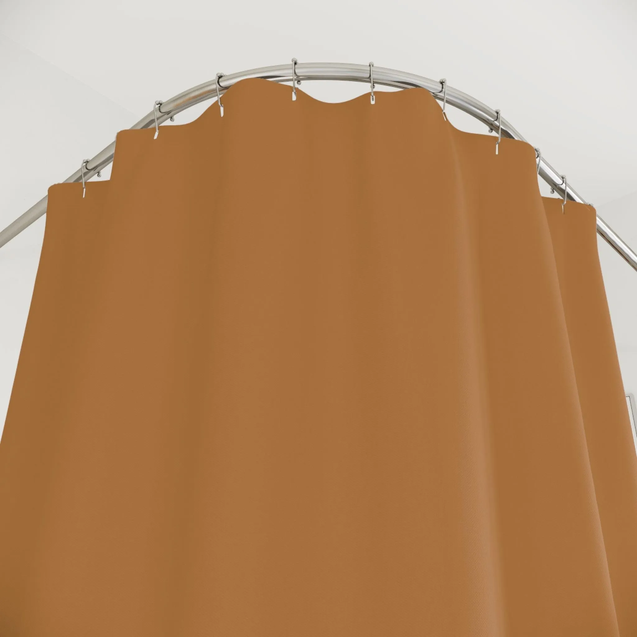 Brown Polyester Shower Curtain