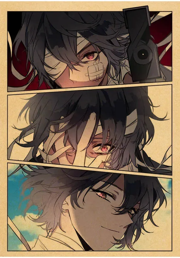 Bungou Stray Dogs Anime Poster 5d Diamond Mosaic Embroidery Cross Stitch Kit 5d Fairy Dust Resin Diamond Painting