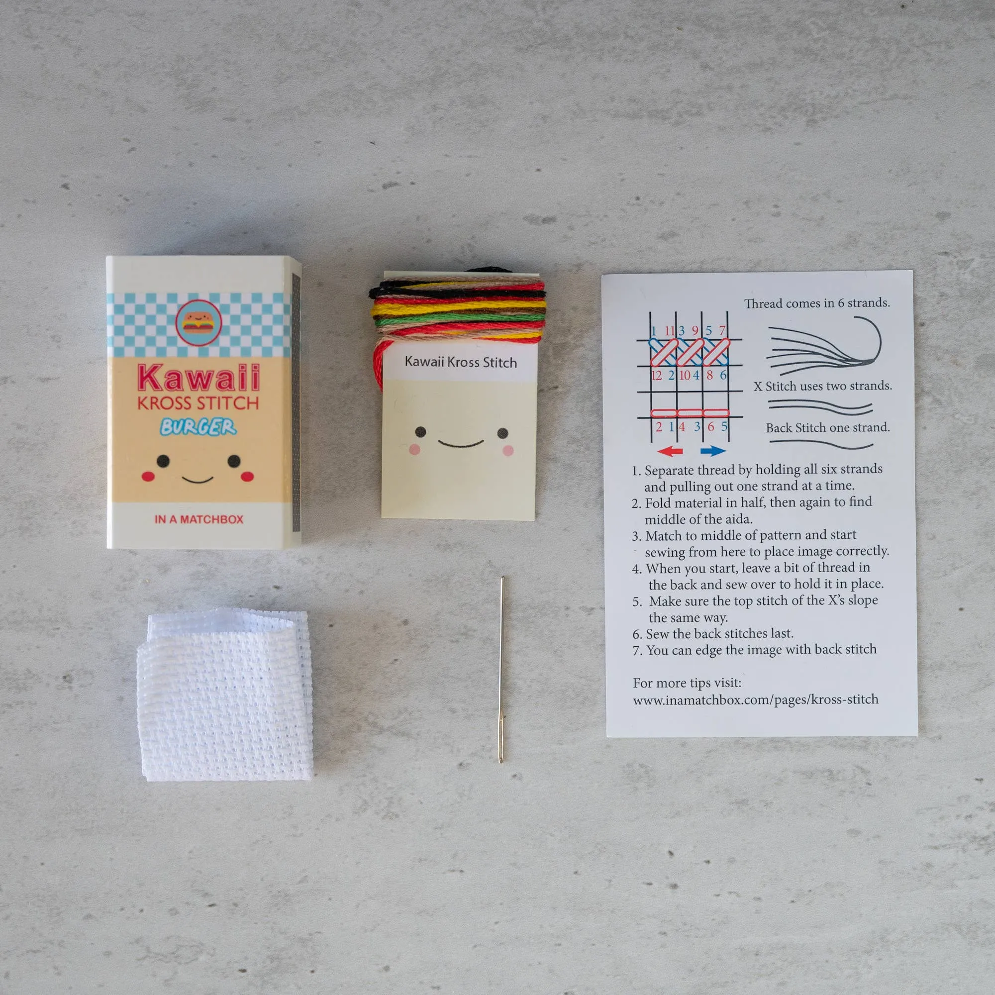 Burger Mini Cross Stitch Kit