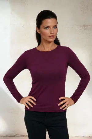 Burgundy Long Sleeve Tee