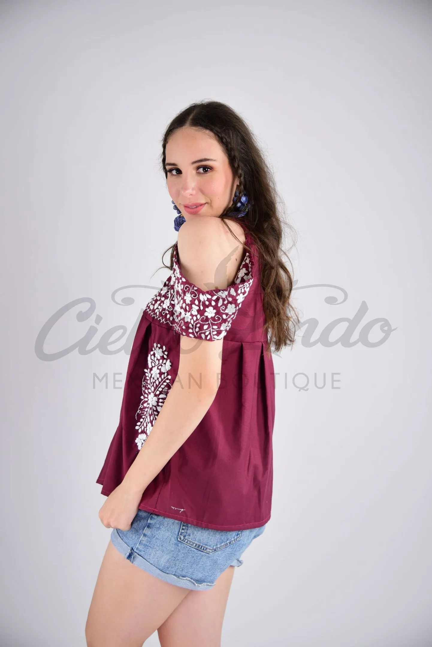 Cancun Cold Shoulder Blouse Texas A&M Aggies