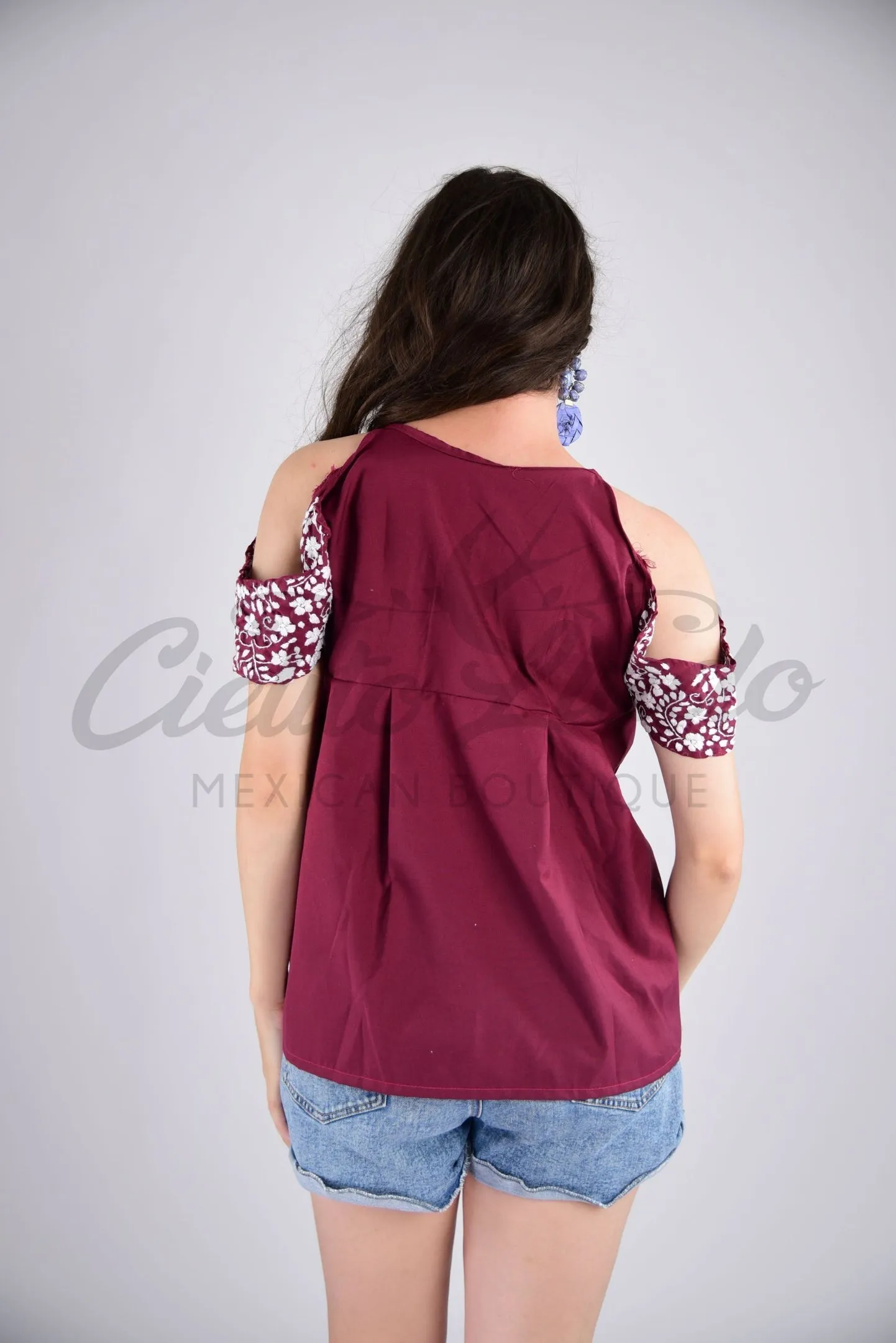 Cancun Cold Shoulder Blouse Texas A&M Aggies
