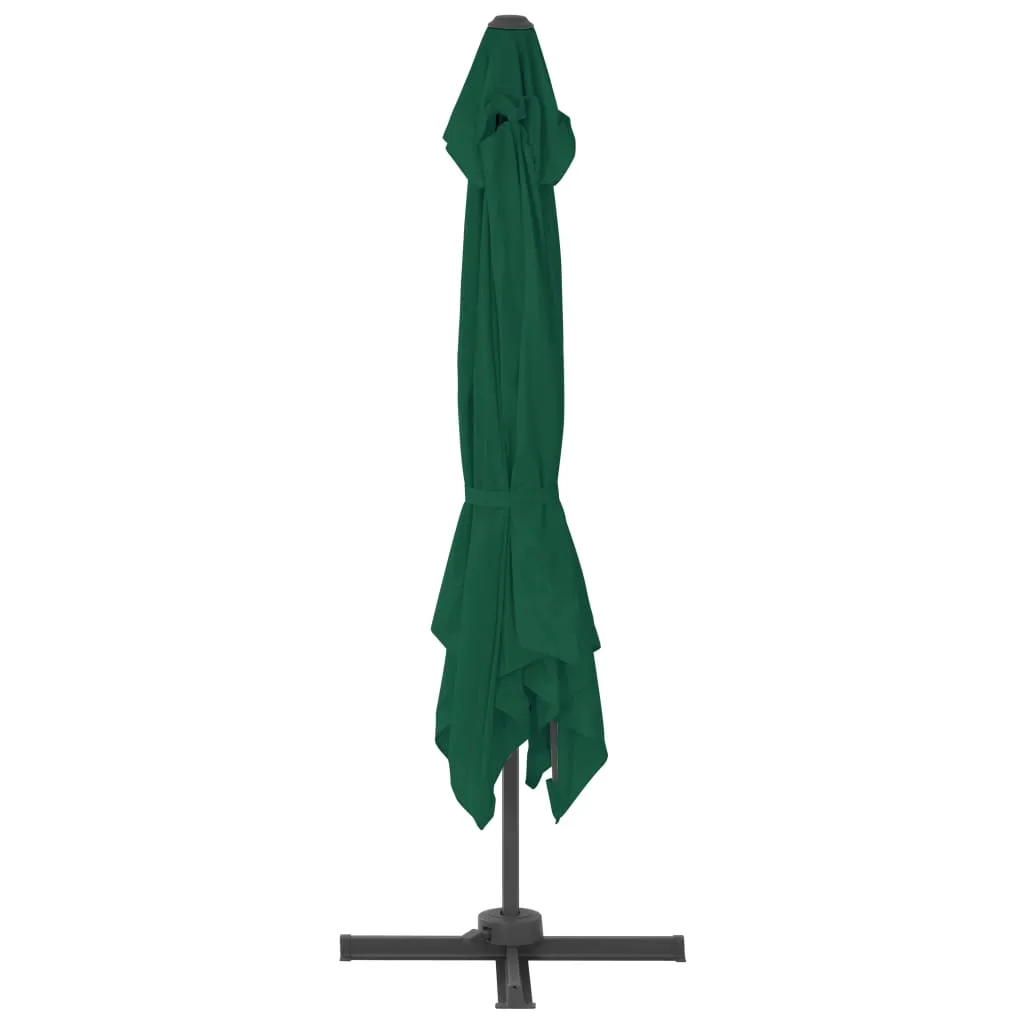 Cantilever Umbrella with Aluminium Pole Green 300x300 cm