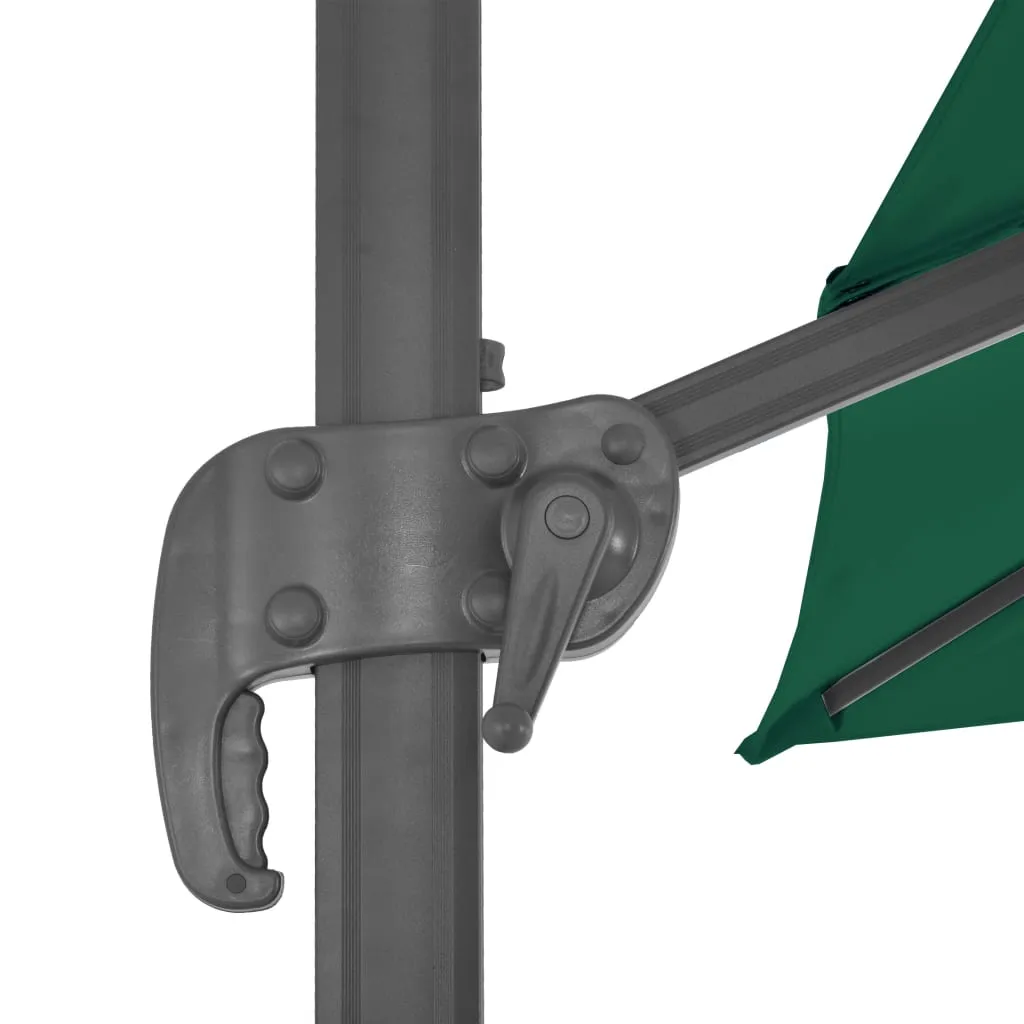 Cantilever Umbrella with Aluminium Pole Green 300x300 cm