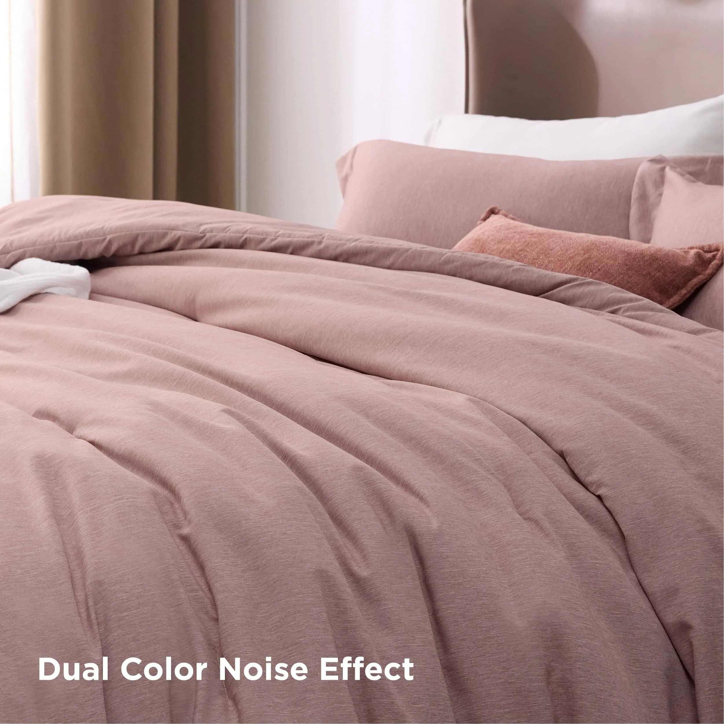 Cationic Dyeing Comforter Set with Pillow Shams