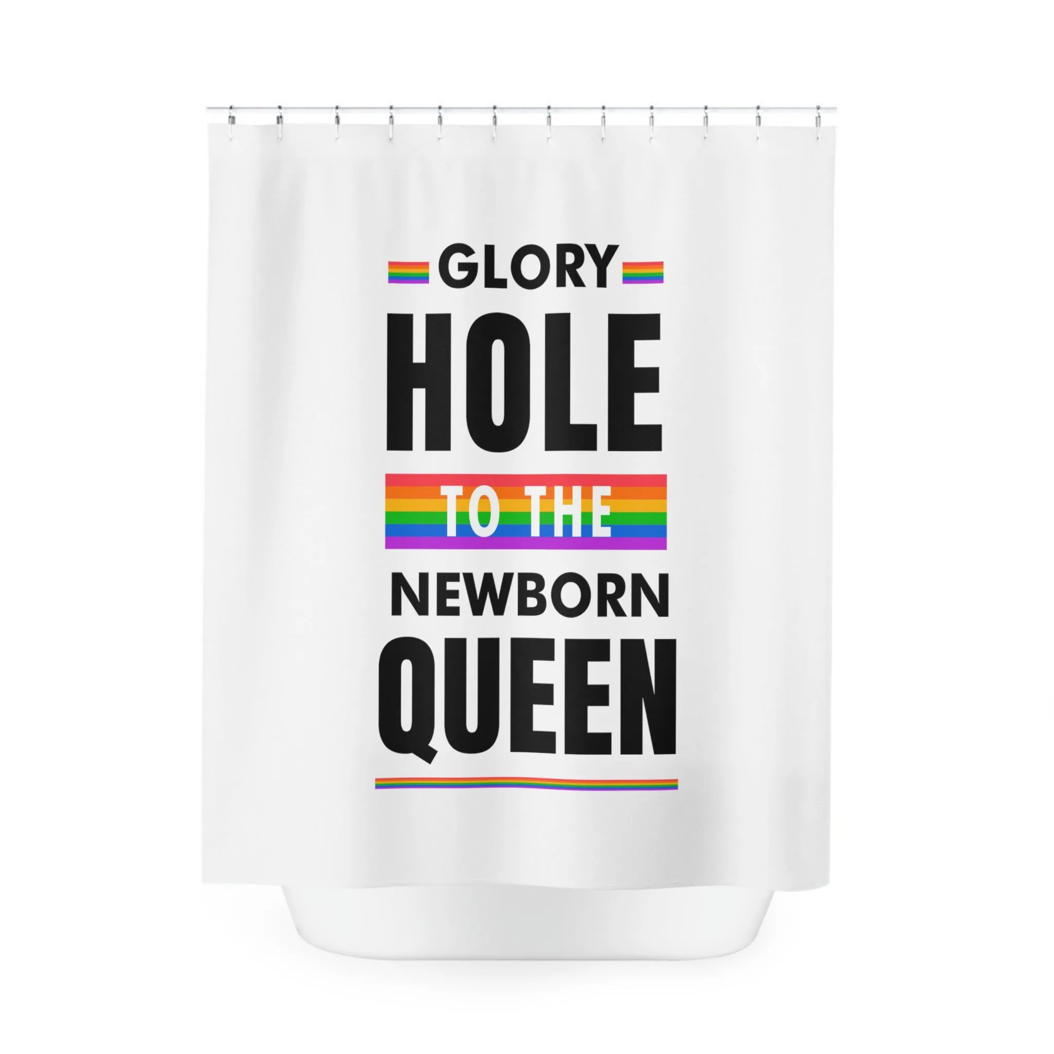 Christmas LGBTQ Shower - Curtains - Queen