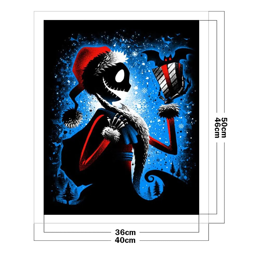 Christmas Skull - 11CT Stamped Cross Stitch Kit(40*50cm)