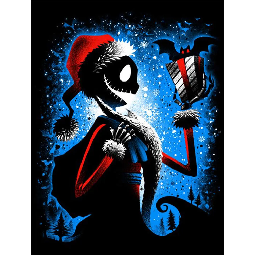 Christmas Skull - 11CT Stamped Cross Stitch Kit(40*50cm)