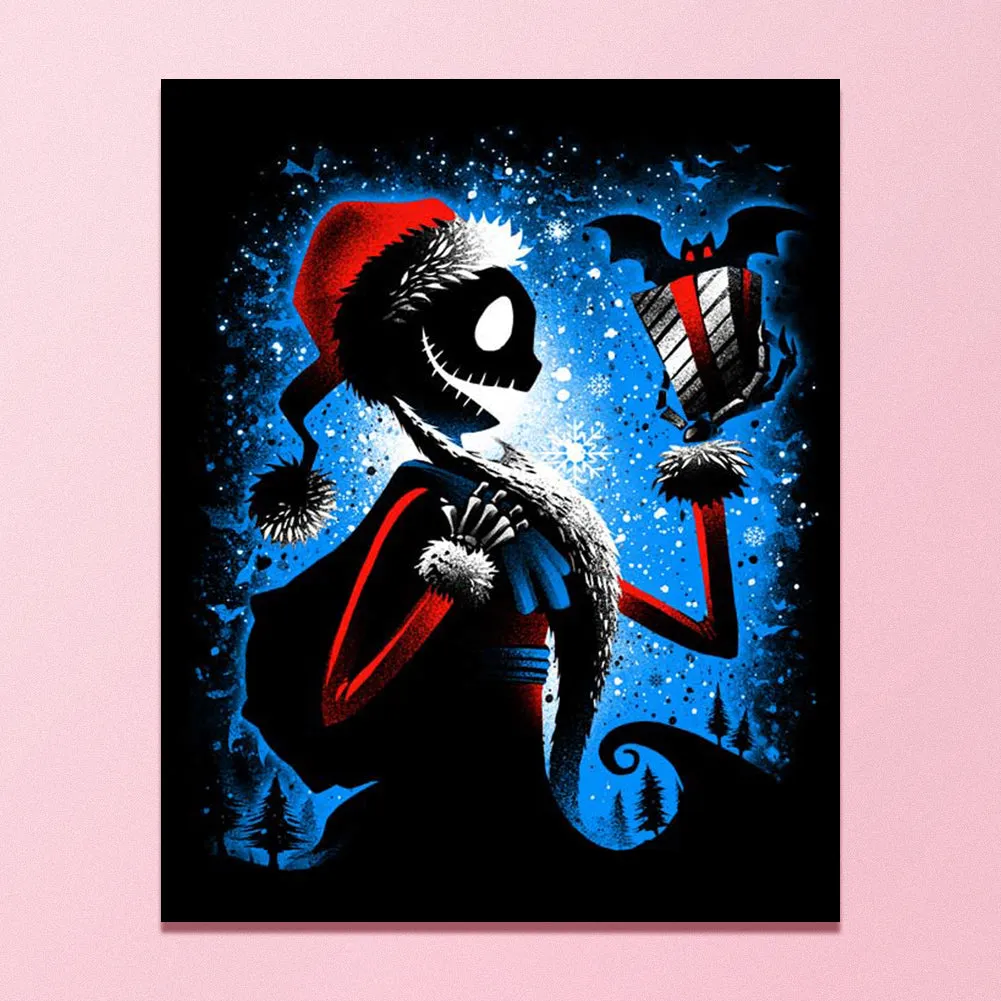 Christmas Skull - 11CT Stamped Cross Stitch Kit(40*50cm)