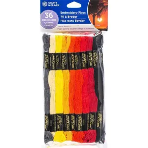 Coats & Clark 6-Strand Embroidery Floss 36/Pkg Sunset