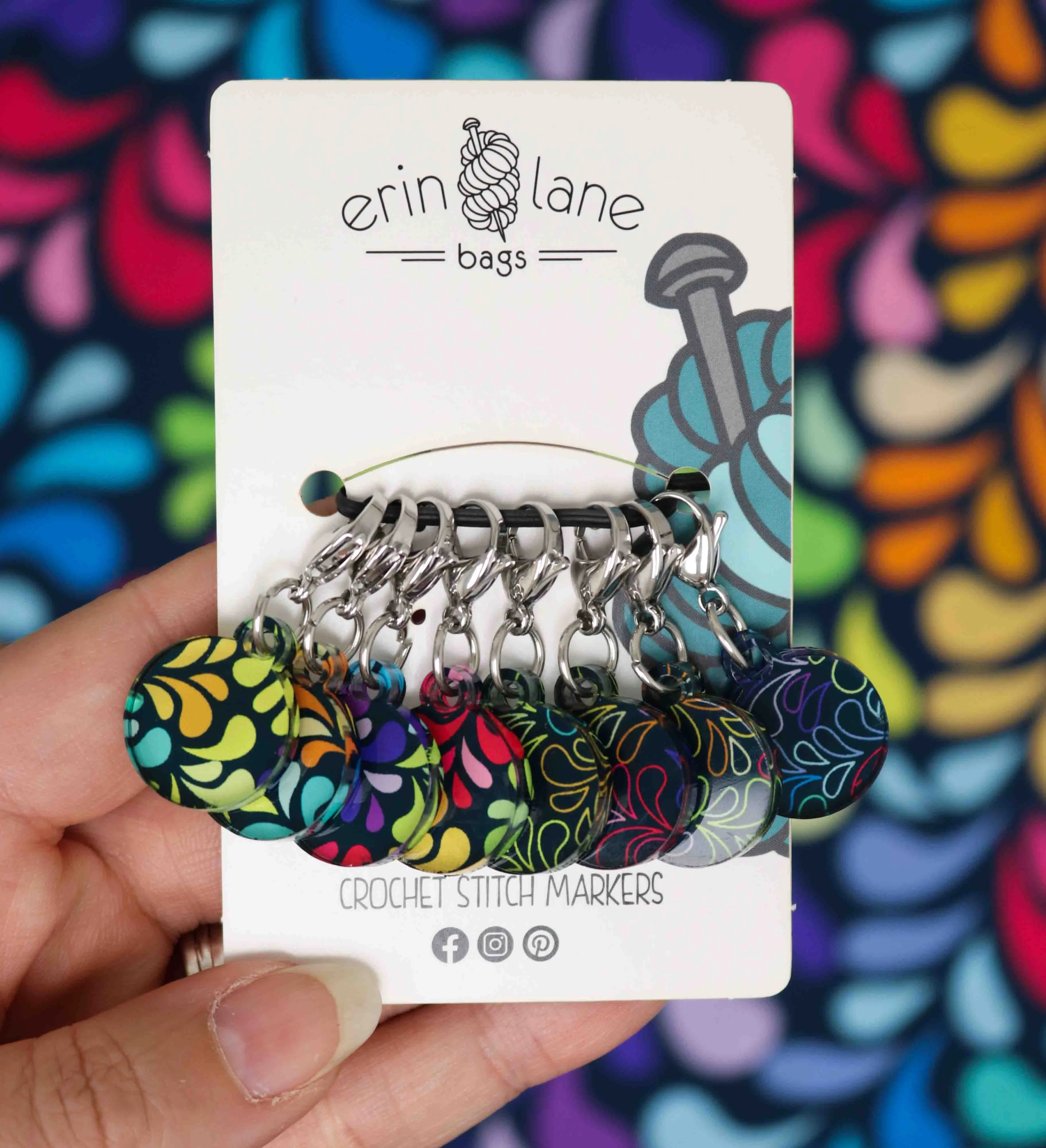 Crochet Stitch Marker Set in a Splash of Color