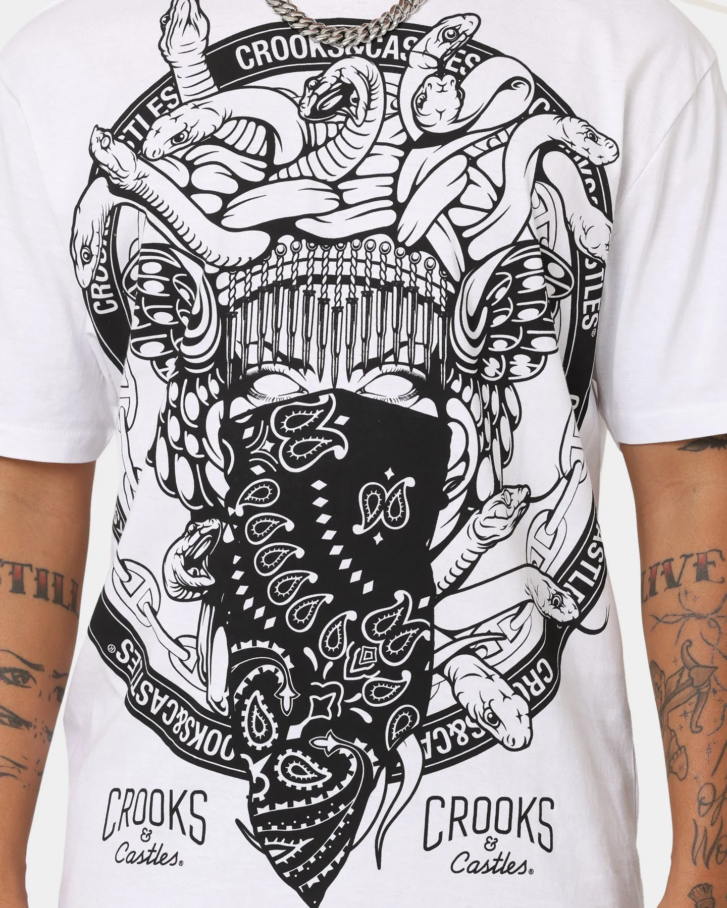 Crooks & Castles Coat Of Arms Short Sleeve T-Shirt White
