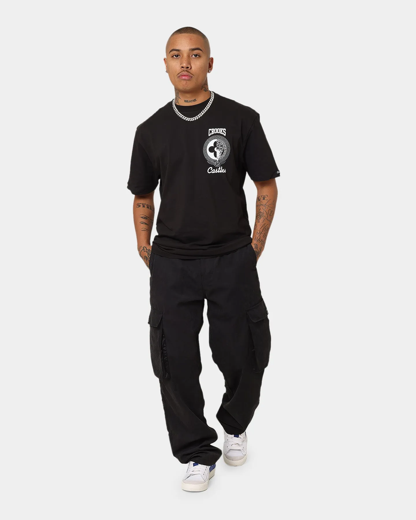 Crooks & Castles Half Medusa Wings T-Shirt Black