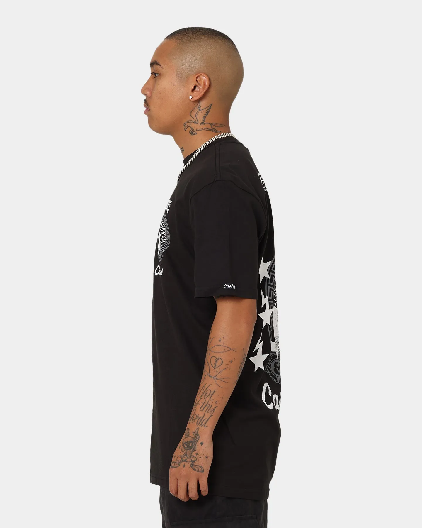 Crooks & Castles Half Medusa Wings T-Shirt Black