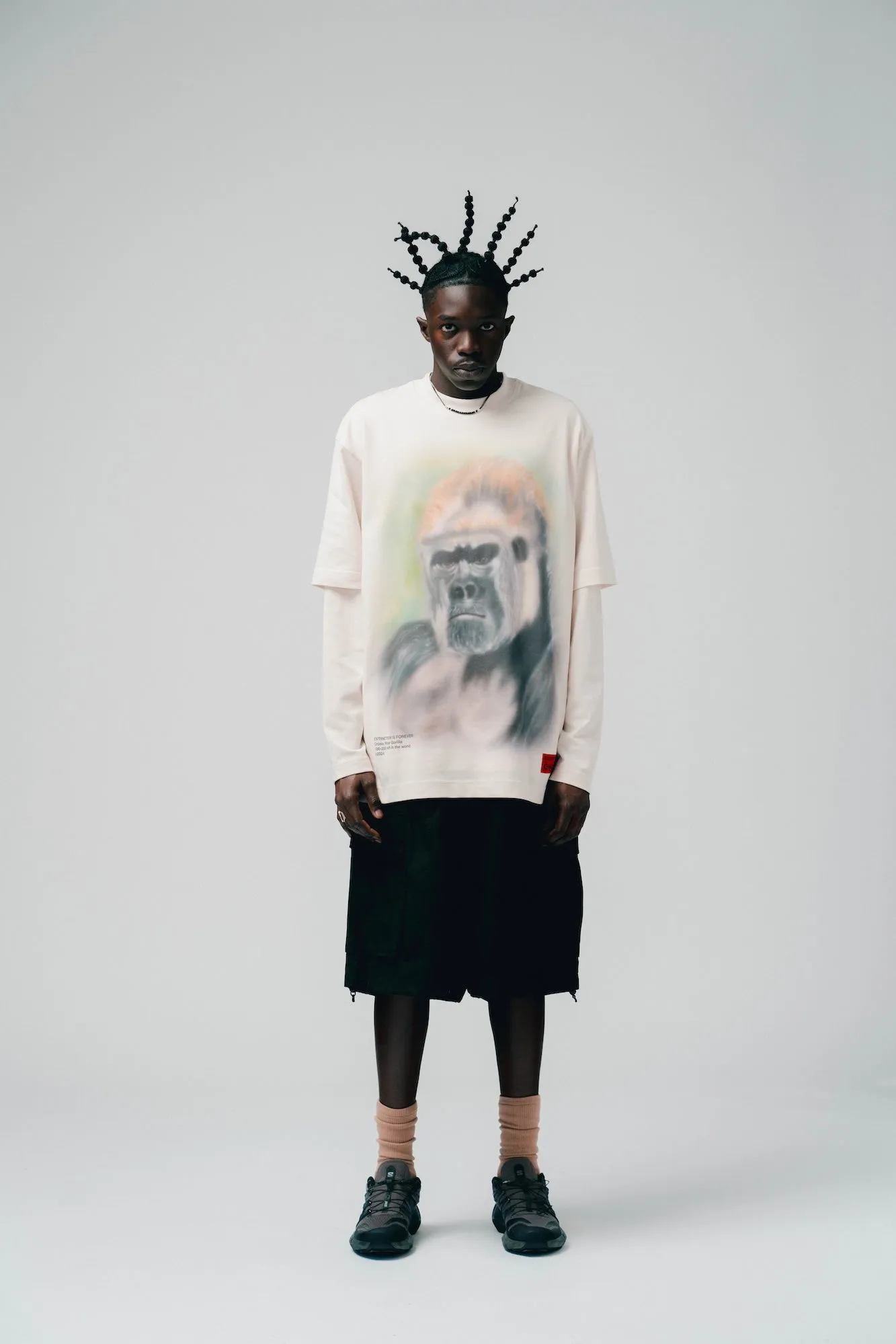 Cross River Gorilla S/S Tee (Chalk)