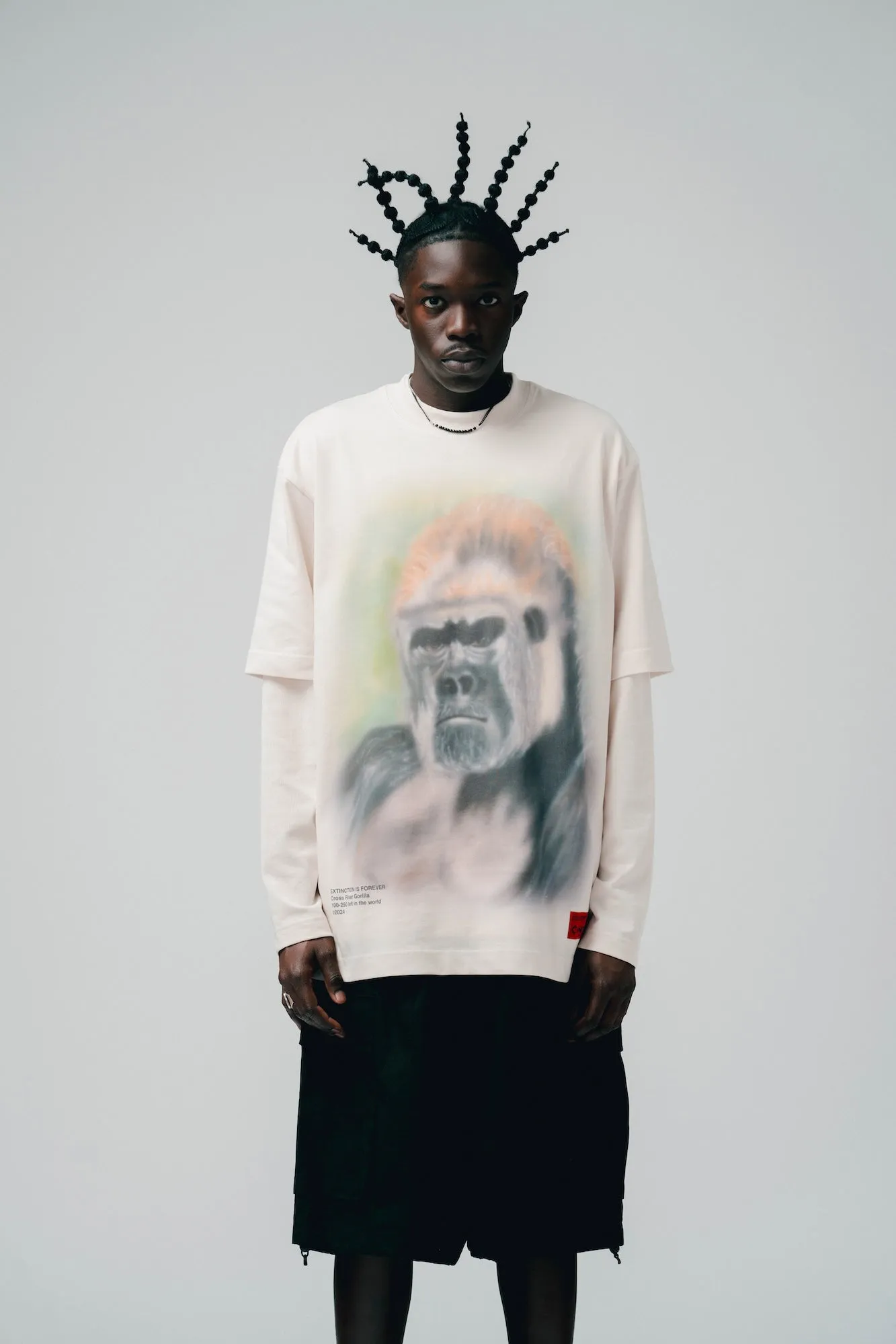Cross River Gorilla S/S Tee (Chalk)