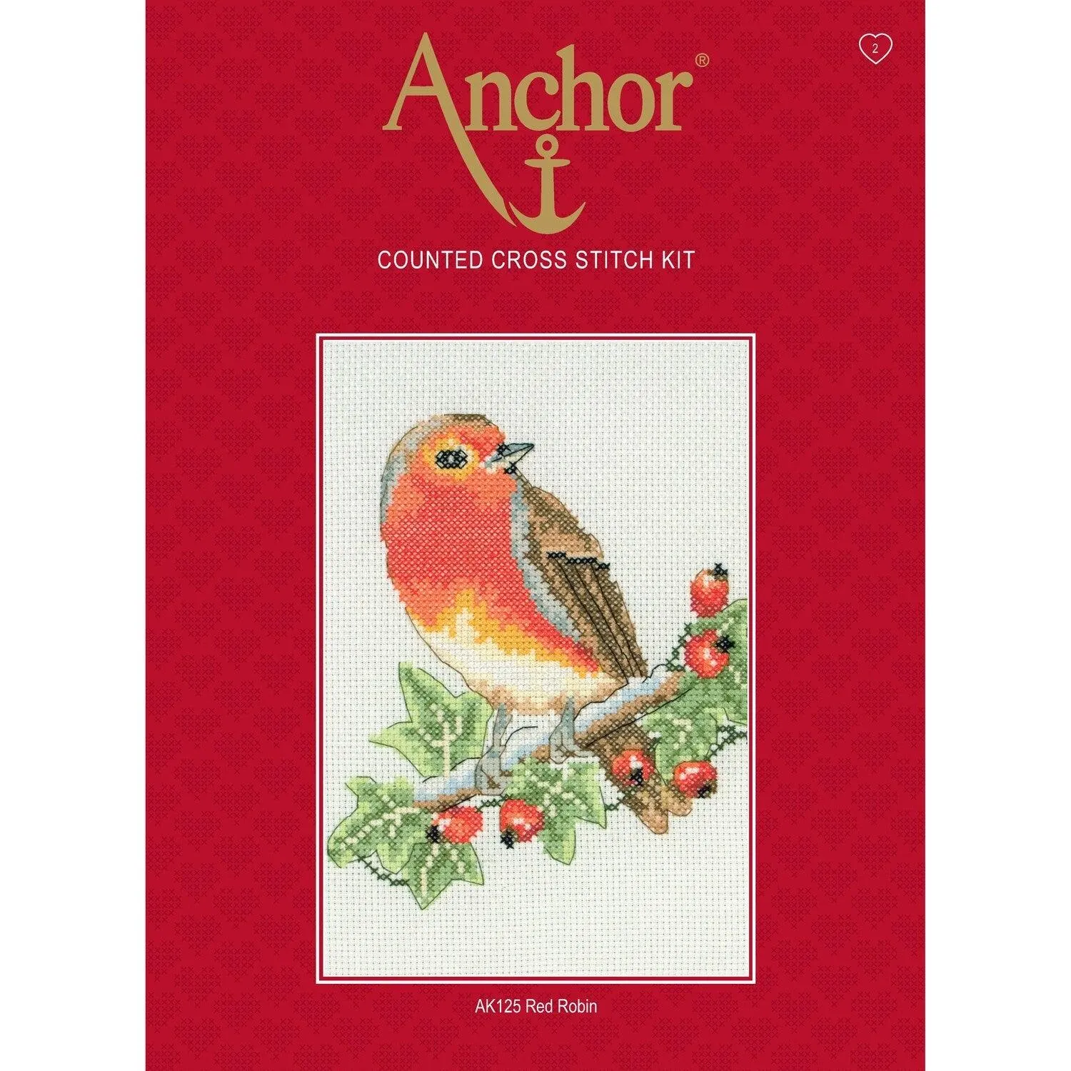 Cross Stitch Kit Anchor - Red Robin