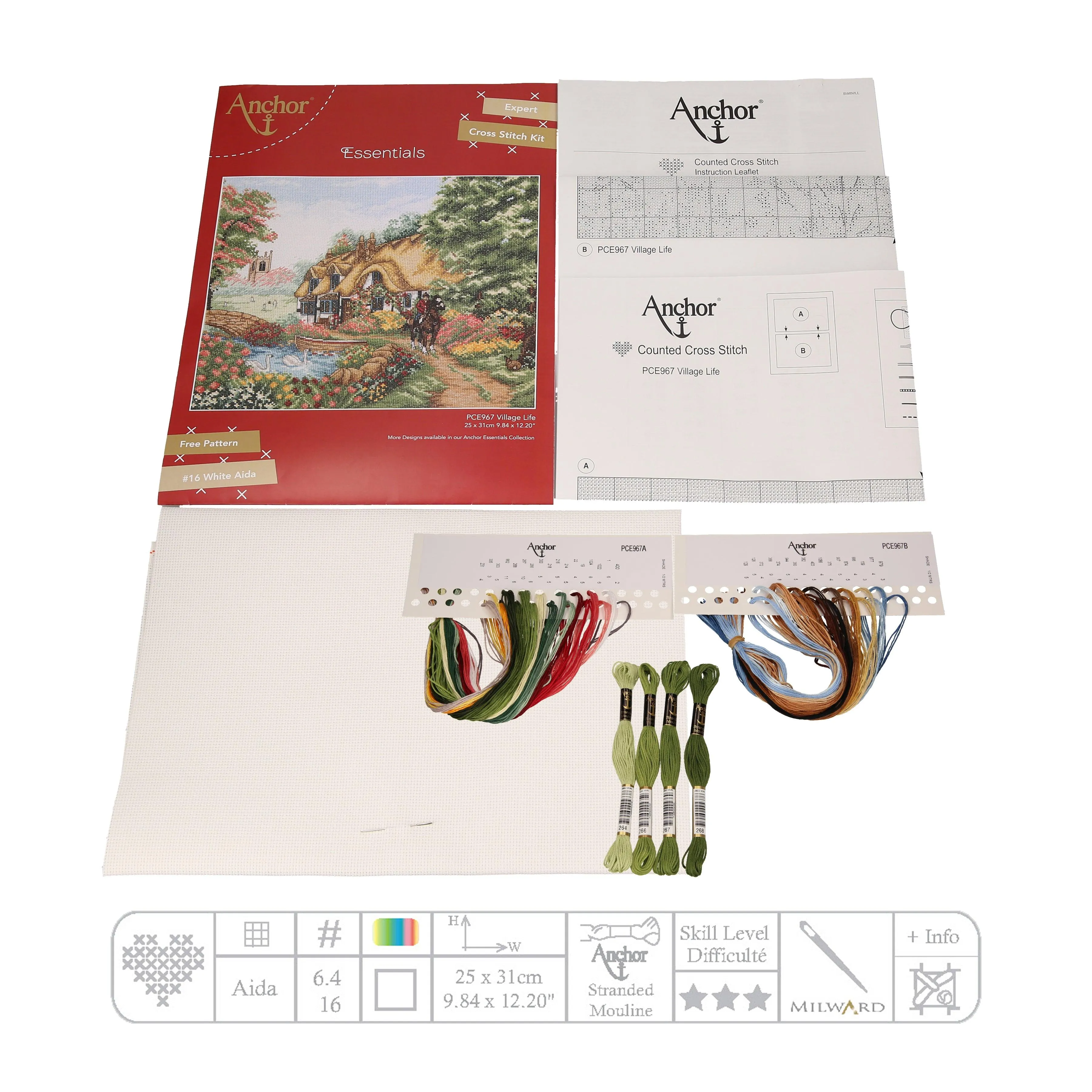 Cross Stitch Kit Anchor - Village Life