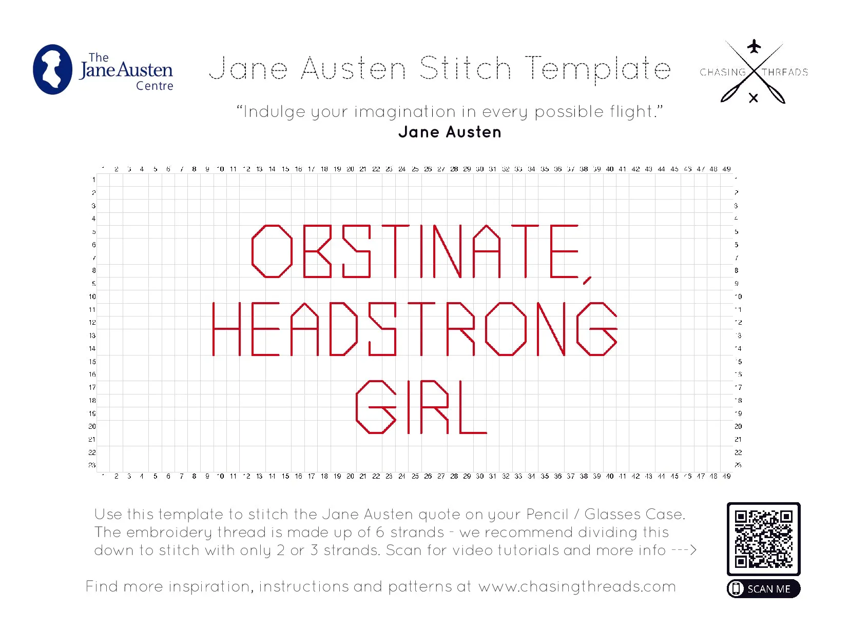 Cross Stitch Kit Case - Obstinate, Headstrong Girl