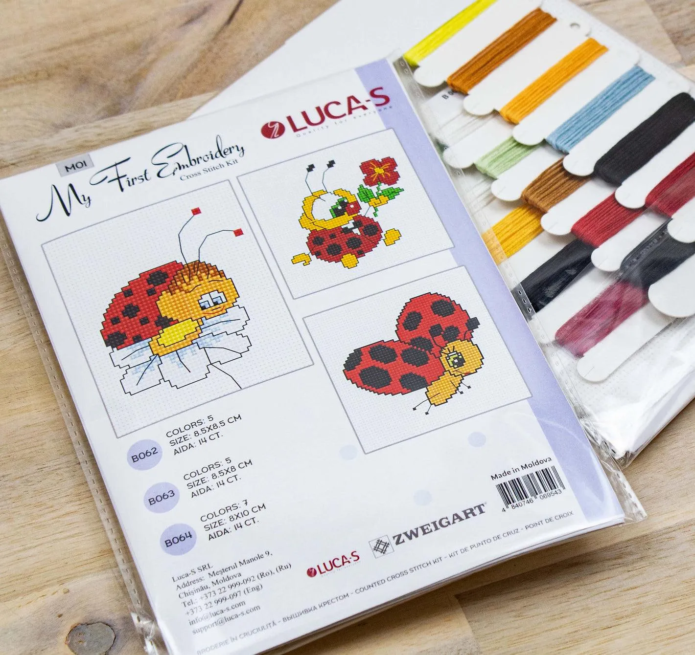 Cross Stitch Kit for Beginners -  Kids Embroidery Kit M01