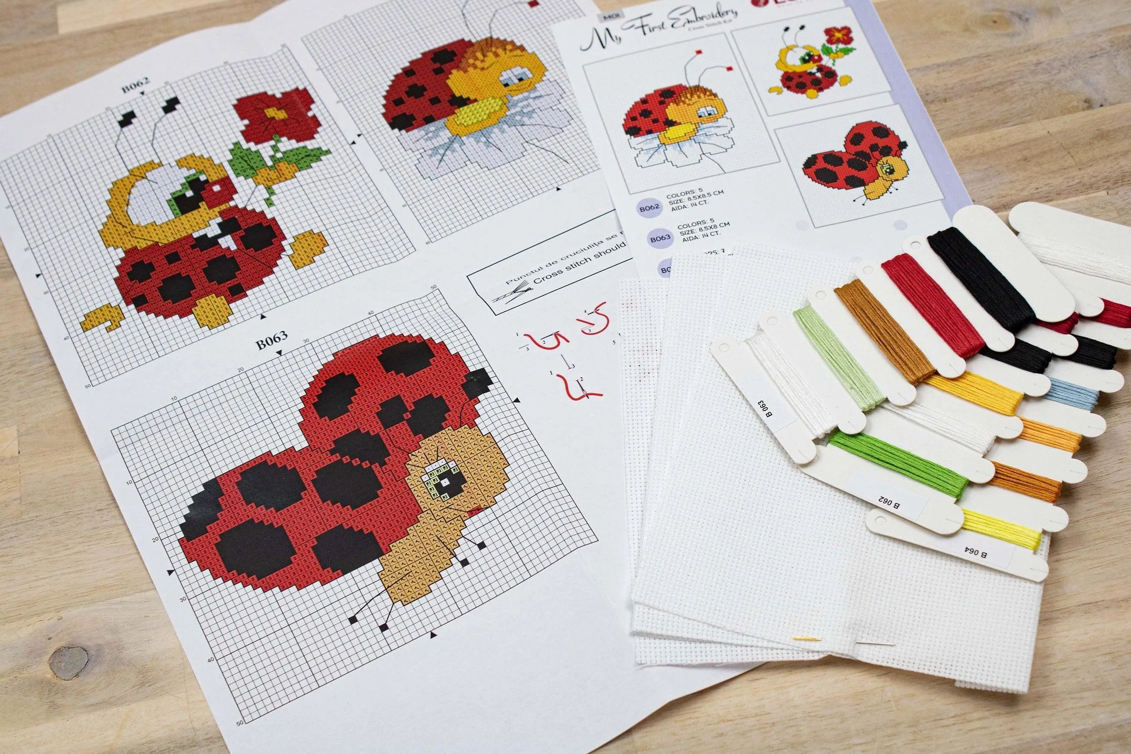 Cross Stitch Kit for Beginners -  Kids Embroidery Kit M01