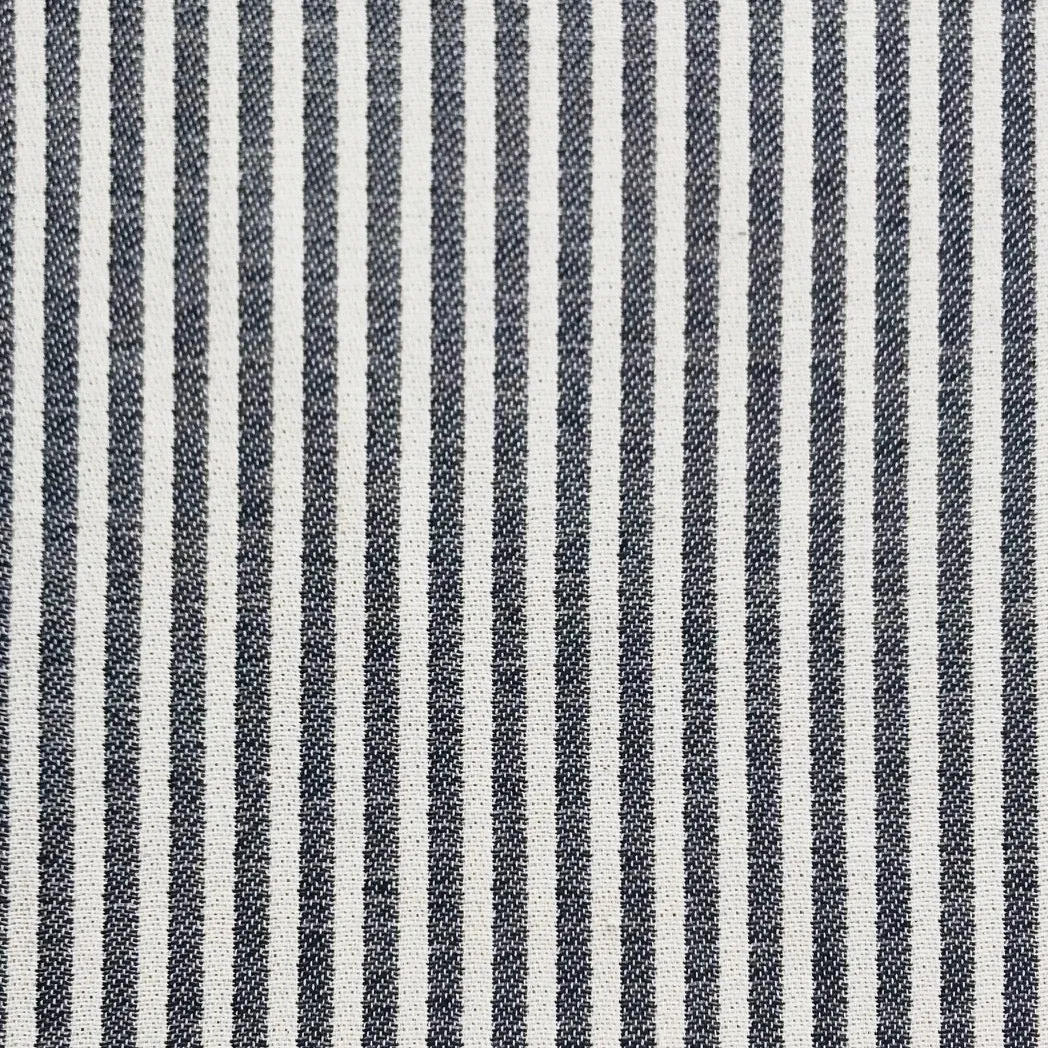 Curtain Harbour Stripe Cotton Black