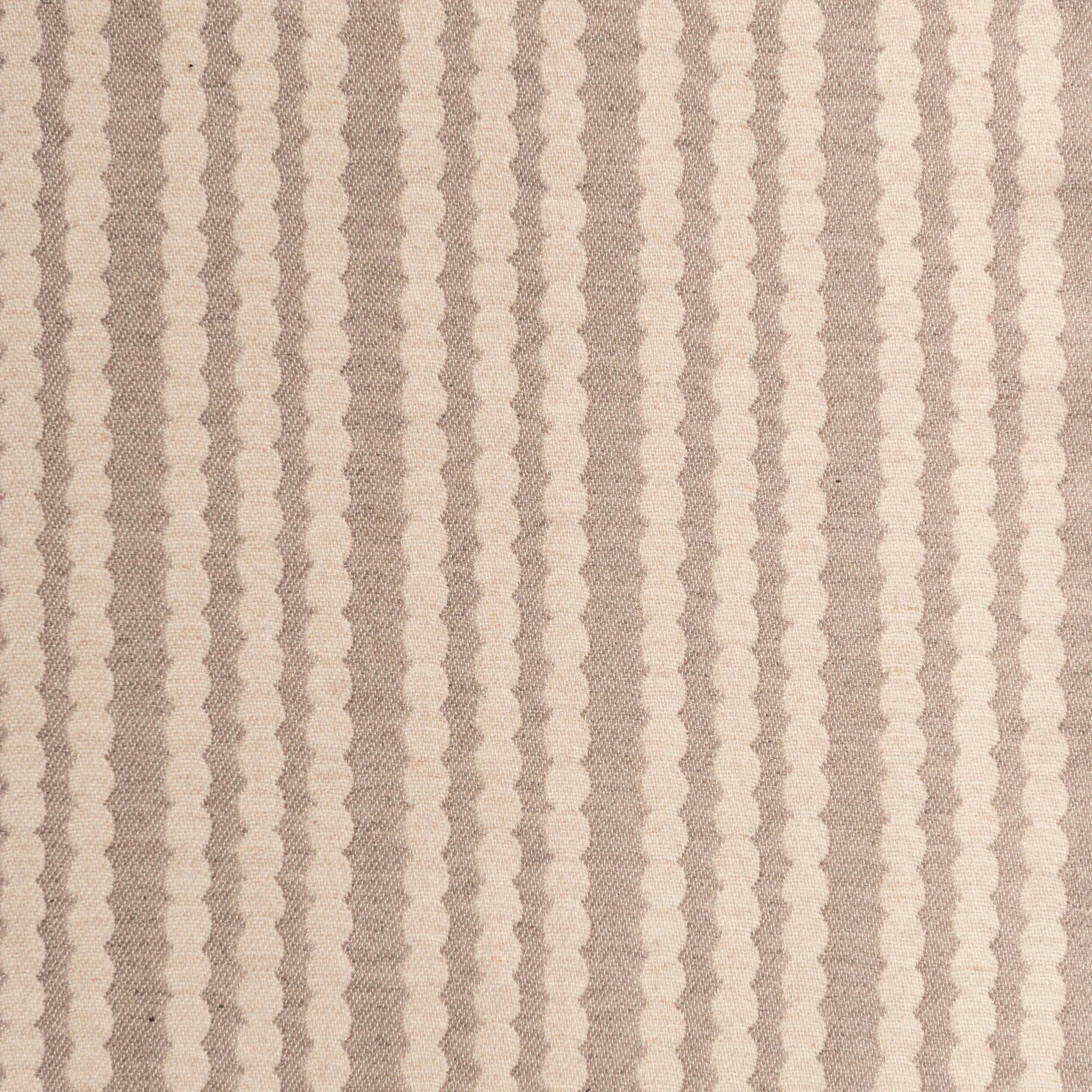 Curtain Scallop Stripe Wool Mushroom