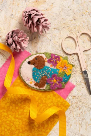 Dachshund Brooch Felt Craft Kit