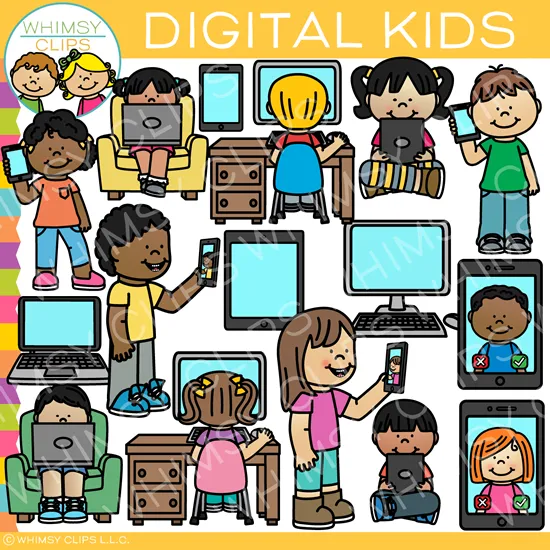 Digital Kids Clip Art