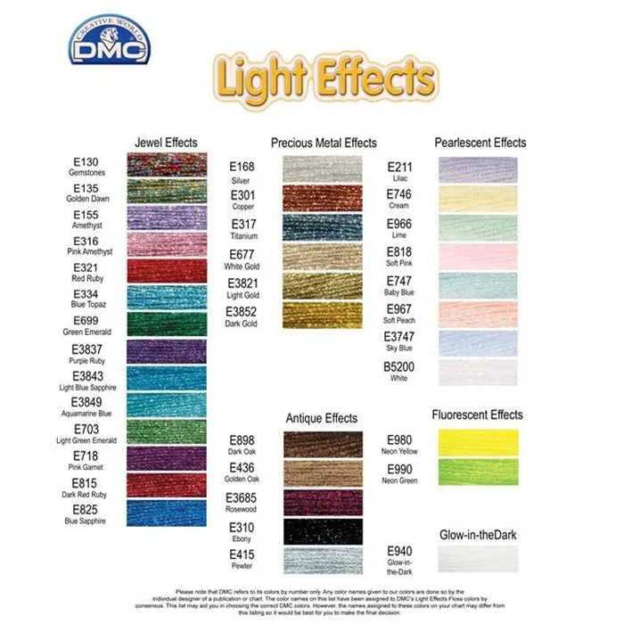 DMC Embroidery Floss - Light Effects