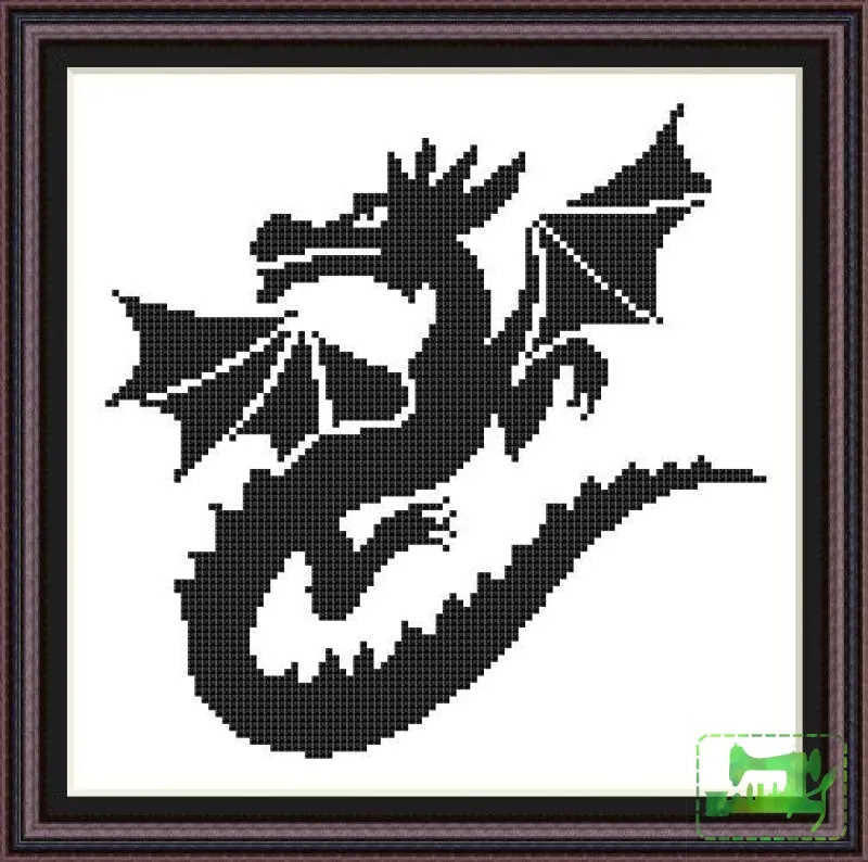 Dragon Silhouette - Celtic Rose Patterns