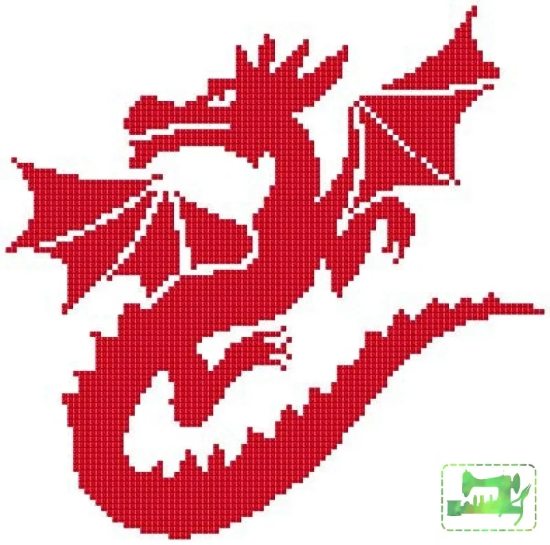 Dragon Silhouette - Celtic Rose Patterns
