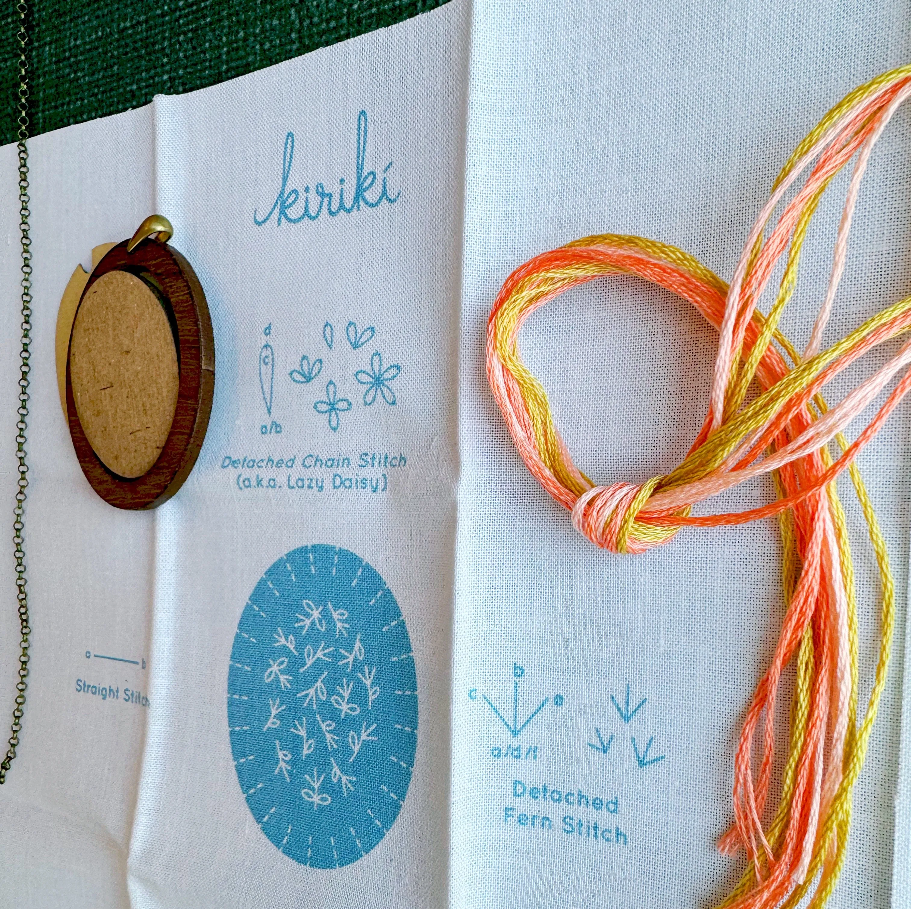 Embroidery Pendant Kit: Fruity | Beginner