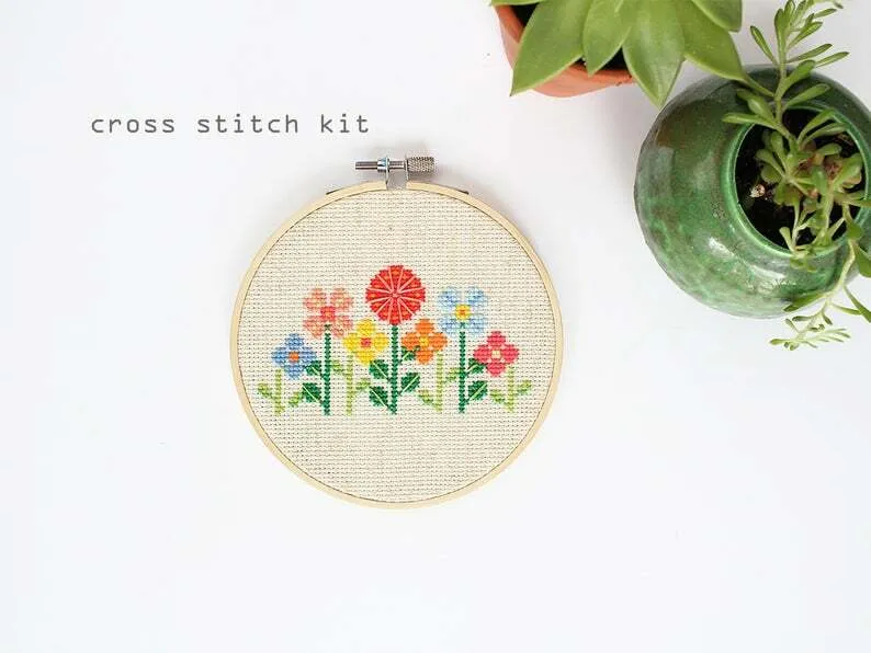 Flower Garden Kit (Counted Cross Stitch)